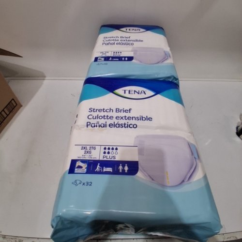 64PK UNISEX TENA STRETCH BRIEF - 2XL - WHITE image 2
