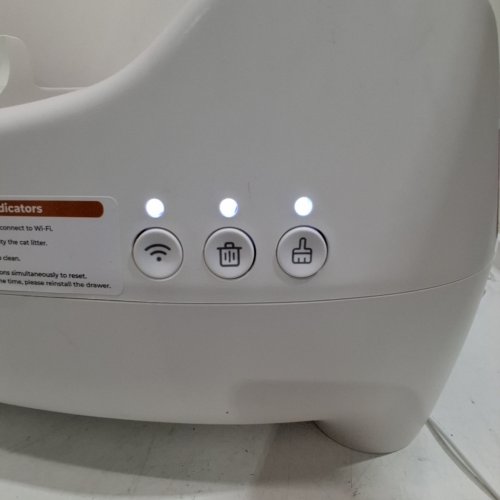 MINI-B AUTOMATIC APP-CONTROLLED OPEN-TOP SELF-CLEANING CAT LITTER BOX - 10L - WHITE/BEIGE (MODEL: CATBOX-MINI-B) image 2