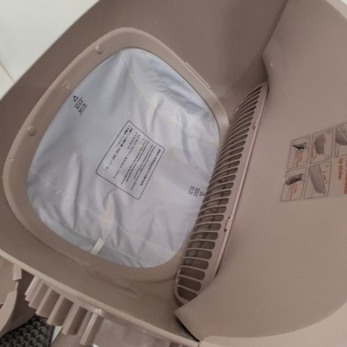 MINI-B AUTOMATIC APP-CONTROLLED OPEN-TOP SELF-CLEANING CAT LITTER BOX - 10L - WHITE/BEIGE (MODEL: CATBOX-MINI-B) image 4