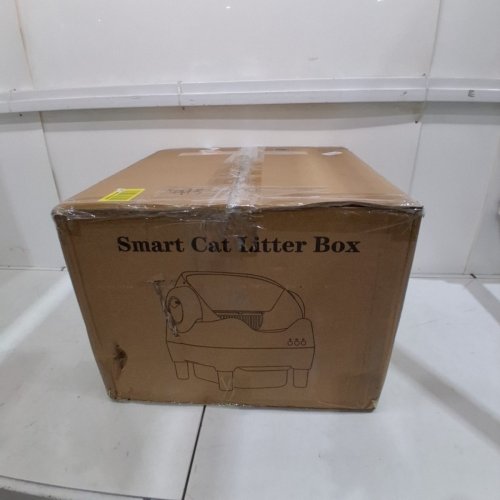 MINI-B AUTOMATIC APP-CONTROLLED OPEN-TOP SELF-CLEANING CAT LITTER BOX - 10L - WHITE/BEIGE (MODEL: CATBOX-MINI-B) image 7