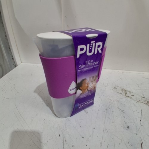 PUR SLIM WATER FILTER PITCHER - 8 CUP - PURPLE / CLEAR - (MODEL:PPT650U) image 2