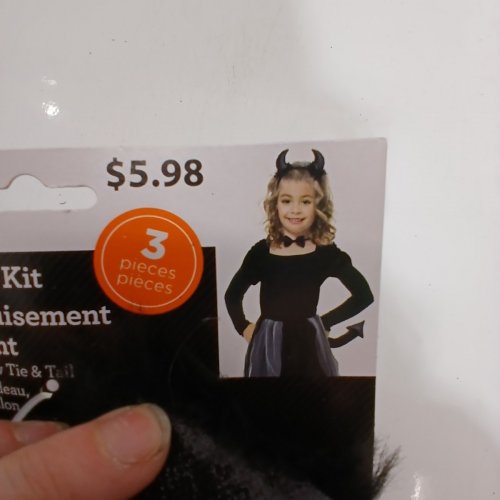 3PC DEVIL KIDS DRESS UP KIT - BLACK (MODEL: WMCA18004-B) image 4