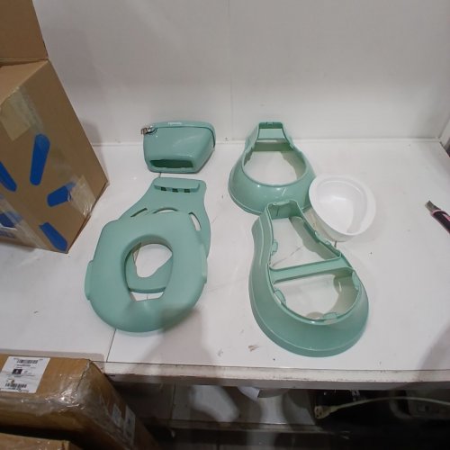 SUMMER BY INGENUITY "MY SIZE POTTY PRO" POTTY TRAINING TOILET WITH FLUSHING SOUNDS AND STORAGE - 50LBS MAX - GREEN - (MODEL: 11124-040-E) image 3