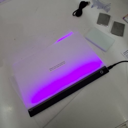 LED RGB INTERACTIVE ACRYLIC MESSAGE BOARD - 12" X 8" - CLEAR image 2