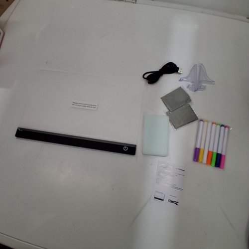 LED RGB INTERACTIVE ACRYLIC MESSAGE BOARD - 12" X 8" - CLEAR image 3