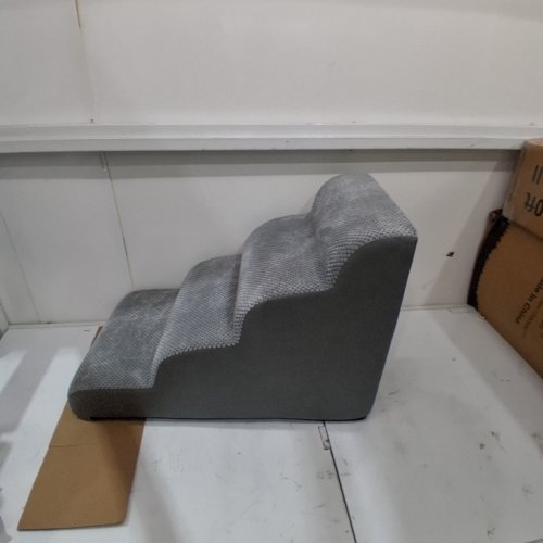 COZY KISS 4-TIER DOG STAIRS FOR SMALL DOGS - 19.7'' X 15.7" X 28.3" - GREY image 3