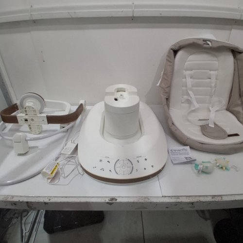2-IN-1 EVENFLO ELARA SMART MOTION SWING AND SOOTHING NEST - 25LB MAX - COASTAL COFFEE (MODEL: SW100112516) image 3