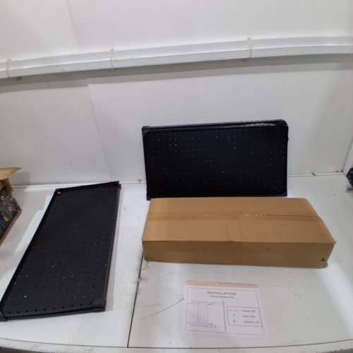 240PC INCLY METAL PEGBOARD AND HOOK SET FOR GARAGE STORAGE - 48" X 36" - BLACK (MODEL: NC0200) image 2