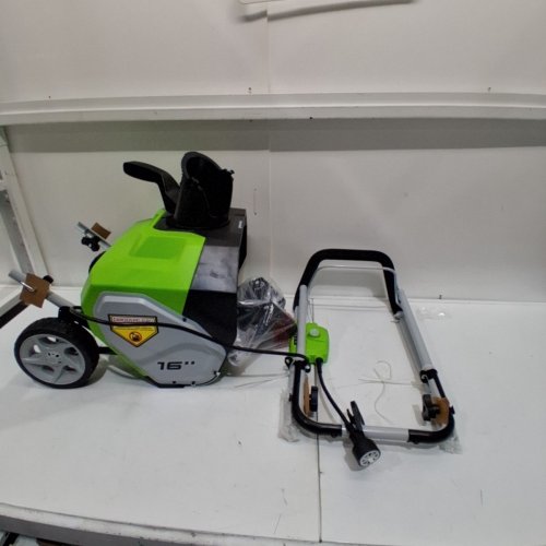 GREENWORKS CORDED SNOW THROWER - 10 AMP 16" - GREEN/BLACK (MODEL: SNA103) image 3