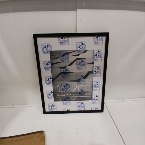 AMERICAN FLAT THIN PICTURE FRAME- 16" X 20" - BLACK image 3