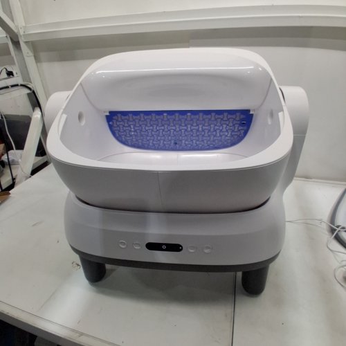 HAPPY PAW OPEN TOP ADVANCED ODOUR CONTROL SELF CLEANING AUTOMATIC CAT LITTER BOX WITH APP CAPABILITIES- 12V- WHITE/GREY/BLUE (MODEL: ACC-25-02) image 4