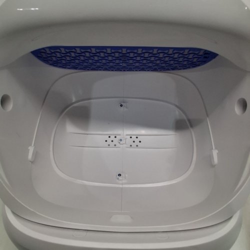 HAPPY PAW OPEN TOP ADVANCED ODOUR CONTROL SELF CLEANING AUTOMATIC CAT LITTER BOX WITH APP CAPABILITIES- 12V- WHITE/GREY/BLUE (MODEL: ACC-25-02) image 5