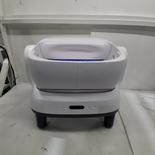HAPPY PAW OPEN TOP ADVANCED ODOUR CONTROL SELF CLEANING AUTOMATIC CAT LITTER BOX WITH APP CAPABILITIES- 12V- WHITE/GREY/BLUE (MODEL: ACC-25-02) image 6