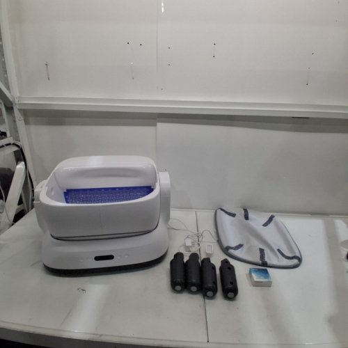 HAPPY PAW OPEN TOP ADVANCED ODOUR CONTROL SELF CLEANING AUTOMATIC CAT LITTER BOX WITH APP CAPABILITIES- 12V- WHITE/GREY/BLUE (MODEL: ACC-25-02) image 11