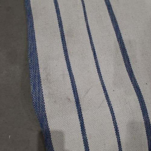 THRESHOLD BROKEN STRIPED WOVEN AREA RUG- 5FT X 7FT - CREAM/BLUE (MODEL: 066 04 7700) image 3