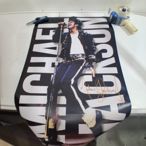 ALLPOSTERS MICHAEL JACKSON PERFORMANCE MIC POSTER - 22" X 34" - BLACK/WHITE image 2