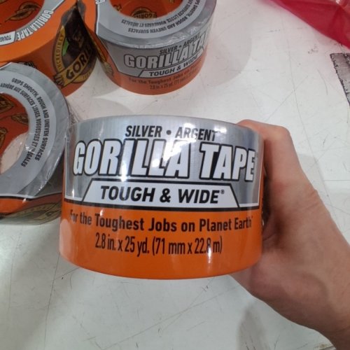4PK GORILLA TOUGH & WIDE UTILITY TAPE - 2.8" X 25 YARD - SILVER (MODEL: 105680) image 2