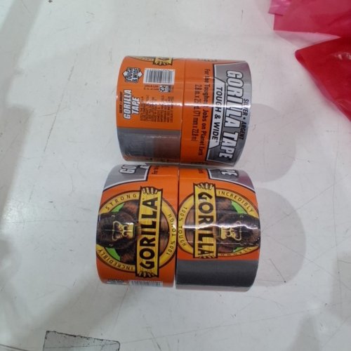 4PK GORILLA TOUGH & WIDE UTILITY TAPE - 2.8" X 25 YARD - SILVER (MODEL: 105680) image 3