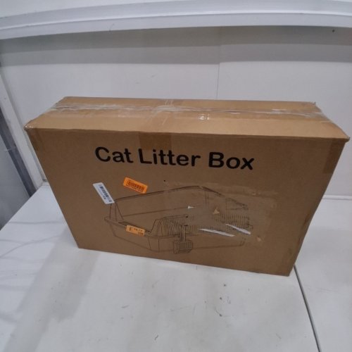 STAINLESS STEEL KITTY LITTERBOX WITH HIGH SIDE LIDS AND SCOOPER - 37L - DARK GREY (MODEL: XM-F-DG) image 4
