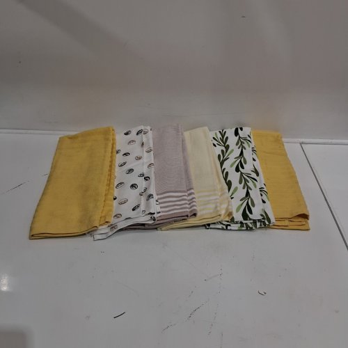 6PK MIKASA KITCHEN TOWELS - 17" X 28" - YELLOW & WHITE (MODEL: 3400550) image 3