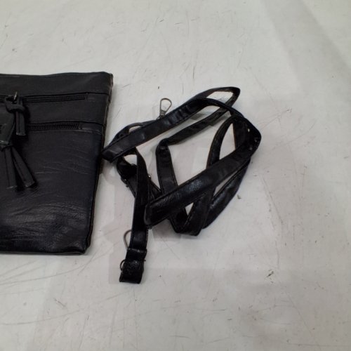 WOMAN'S CROSSBODY GENUINE LEATHER PURSE - BLACK image 2