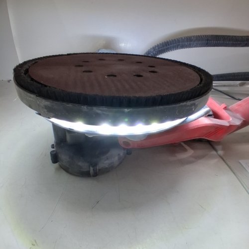 XDOVET ELECTRIC DRYWALL WALL GRINDING SANDER MACHINE WITH SANDPAPER DISCS & LED LIGHT - 850W - RED image 2