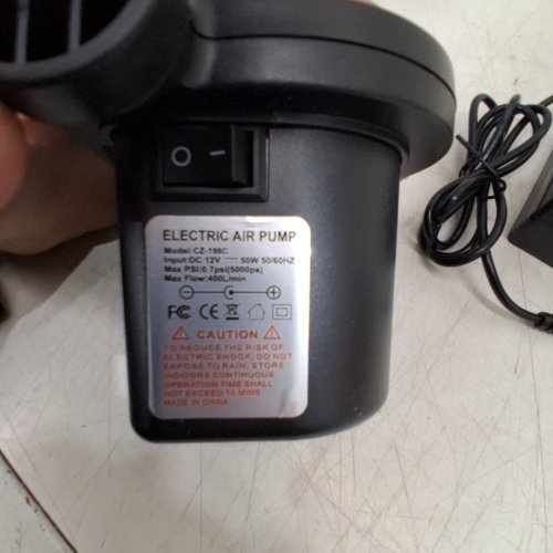 ELECTRIC AIR PUMP WITH TIPS - 12V - 50W - 0.7 PSI - BLACK (MODEL: C2-198C) image 4
