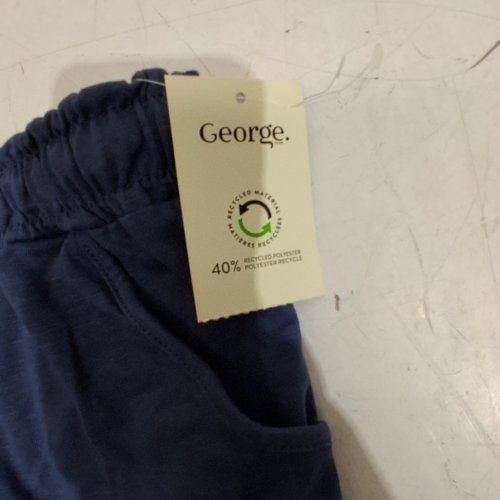 GEORGE GIRLS COTTON SHORTS - MEDIUM - SIZE 7-8 - NAVY BLUE image 2