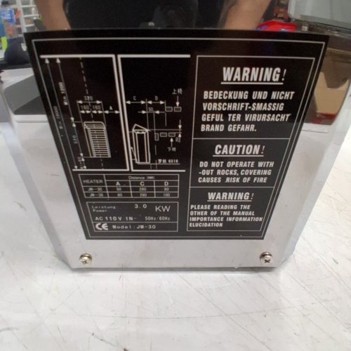 DIYDEG INTERNAL CONTROL TEMPERATURE ADJUSTABLE ELECTRIC SAUNA STOVE - STAINLESS STEEL (MODEL: JM-30BS) image 5