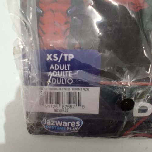 2PC ADULTS JAZWARE DEADPOOL COSTUME - EXTRA SMALL - RED/BLACK (STYLE: JWC3007) image 2