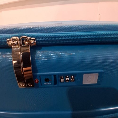 HANKE LARGE EXPANDABLE LUGGAGE WITH SPINNER WHEELS TOP OPENING AND CUP HOLDER - 28" - CARIBBEAN BLUE (MODEL: KH9886) image 5