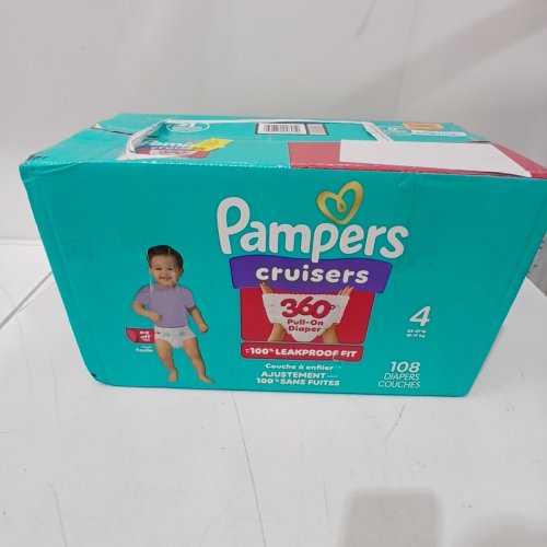 108PK PAMPERS CRUISERS 360 DEGREES 100% LEAKPROOF FIT DIAPERS - SIZE 4 (23 - 37LBS) image 2
