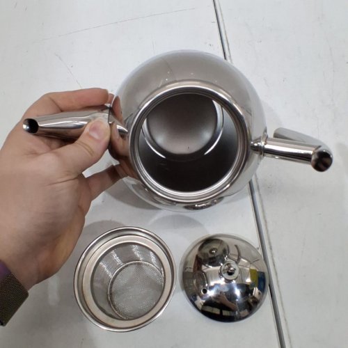 HAO ZHU SHOU STAINLESS STEEL TEAPOT WITH INFUSER - 1500 ML - SILVER (MODEL: GH-220) image 4