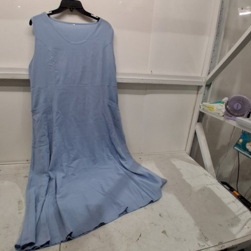 WOMEN'S SLEEVELESS MAXI DRESS - LARGE - LIGHT BLUE image 2