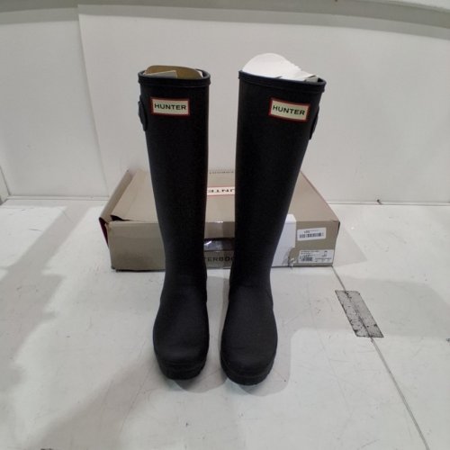 WOMEN'S HUNTER ORIGINAL TALL RAIN BOOTS - SIZE 6 - BLACK (STYLE:WFT1000RMA) image 2