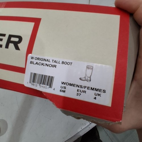 WOMEN'S HUNTER ORIGINAL TALL RAIN BOOTS - SIZE 6 - BLACK (STYLE:WFT1000RMA) image 4