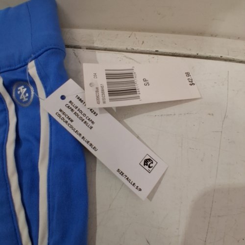 WOMEN'S IZOD BILLIE SOLID CAPRI PANTS - SMALL - LITTLE BOY BLUE/WHITE (STYLE: WISIC56W) image 3