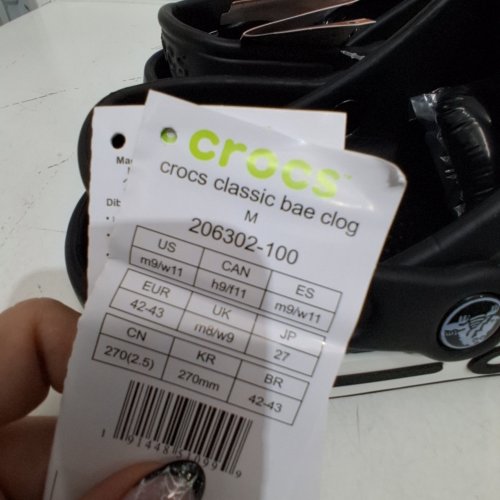 CROCS BAYABAND CLOG - MENS 9/WOMENS 11 - BLACK/WHITE image 2
