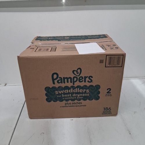 186PK PAMPERS SWADDLERS DISPOSABLE DIAPERS - SIZE 2 image 2