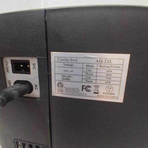 PORTABLE COMPACT HEATING AND COOLER BOX - 22L - 220V - BLACK (MODEL: AQ-22L) image 3
