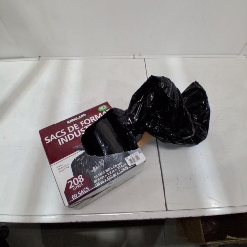 60PK KIRKLAND SIGNATURE SMART TIE INDUSTRIAL DRUM LINERS - 55 GAL - BLACK (MODEL: 878519) image 2