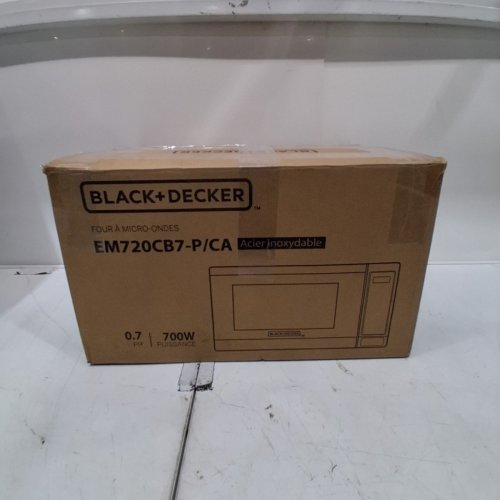 BLACK + DECKER DIGITAL PUSH BUTTON DOOR MICROWAVE OVEN - 700W - BLACK/STAINLESS STEEL (MODEL: EM720CB7-P) image 7