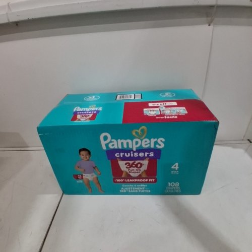 108PK PAMPERS CRUISERS 360 DEGREES 100% LEAKPROOF FIT DIAPERS - SIZE 4 (23LB - 37LB) image 2
