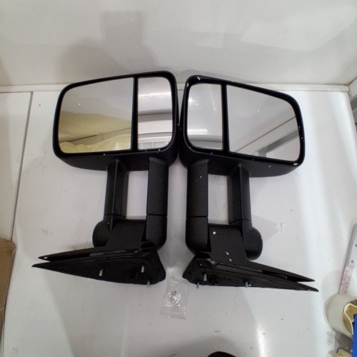 2pc SIGNAL LIGHT SIDE TOWING MIRRORS - BLACK image 2