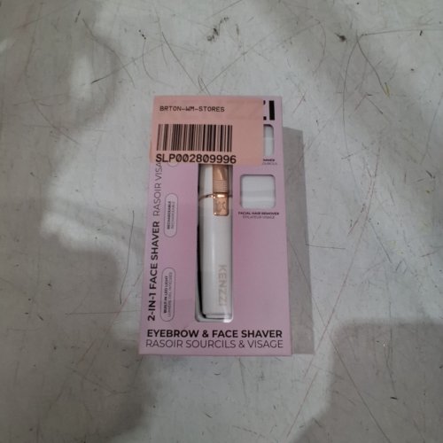 KENZZI 2-IN-1 RECHARGEABLE EYEBROW & FACE SHAVER WITH BUILT-IN LED LIGHT - WHITE/ROSE GOLD (MODEL: 6PRV5KYFS2E9) image 5
