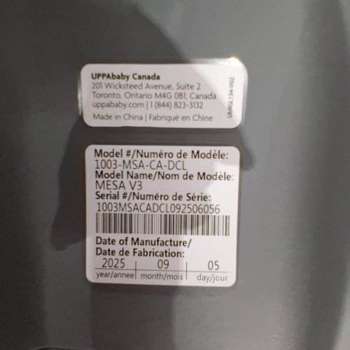 UPPABABY MESA V3 INFANT CAR SEAT WITH SMARTSECURE TECHNOLOGY - DECLAN (MODEL: 1003-MSA-CA-DCL) image 2