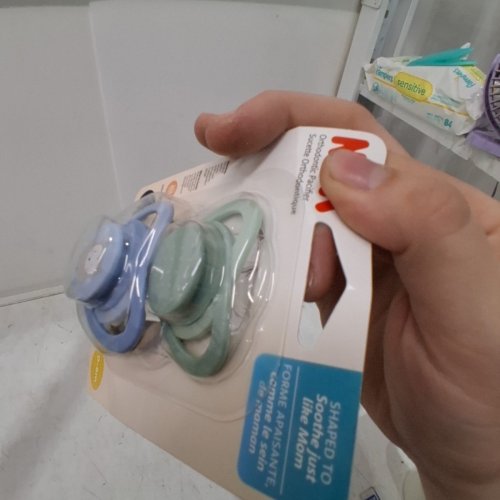 3PK NUK ORTHODONTIC PACIFIERS - 0-6M - BLUE AND GREEN image 3