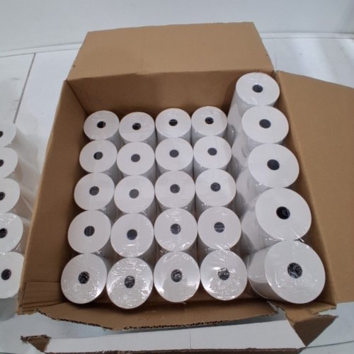50PK RECEIPT PAPER ROLLS 2-1/4" - white image 3