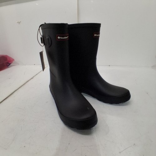 WOMEN'S CANADIANA RUBBER RAIN BOOTS - SIZE 11 - BLACK (STYLE: 27KATY24) image 3