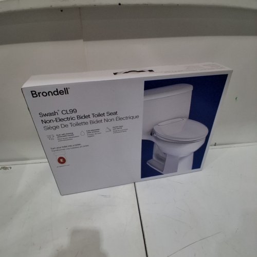 BRONDELL SWASH ELONGATED NON-ELECTRIC BIDET TOILET SEAT - 20” X 14” X 2.5” - WHITE (MODEL: CL99-EW) image 2